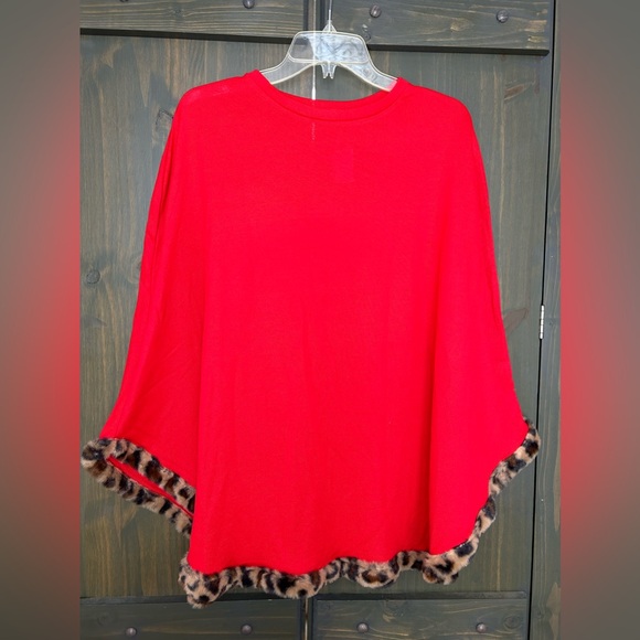 top it off Accessories - Top it off red poncho one size